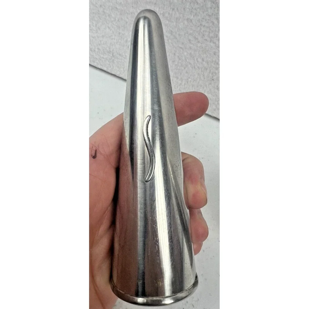 MID CENTURY MODERN Atomic Age Denmark Stainless Steel Salt & Pepper Shakers‎